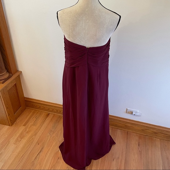 Bill Levkoff Chiffon Sweetheart Floor Length Gown size 14 - Picture 13 of 16